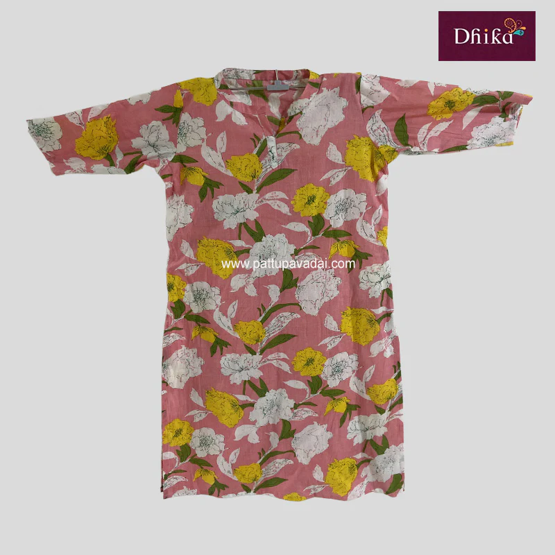 Baby Pink Soft Cotton Kurti – Comfortable Everyday Wear for Women - Image 2