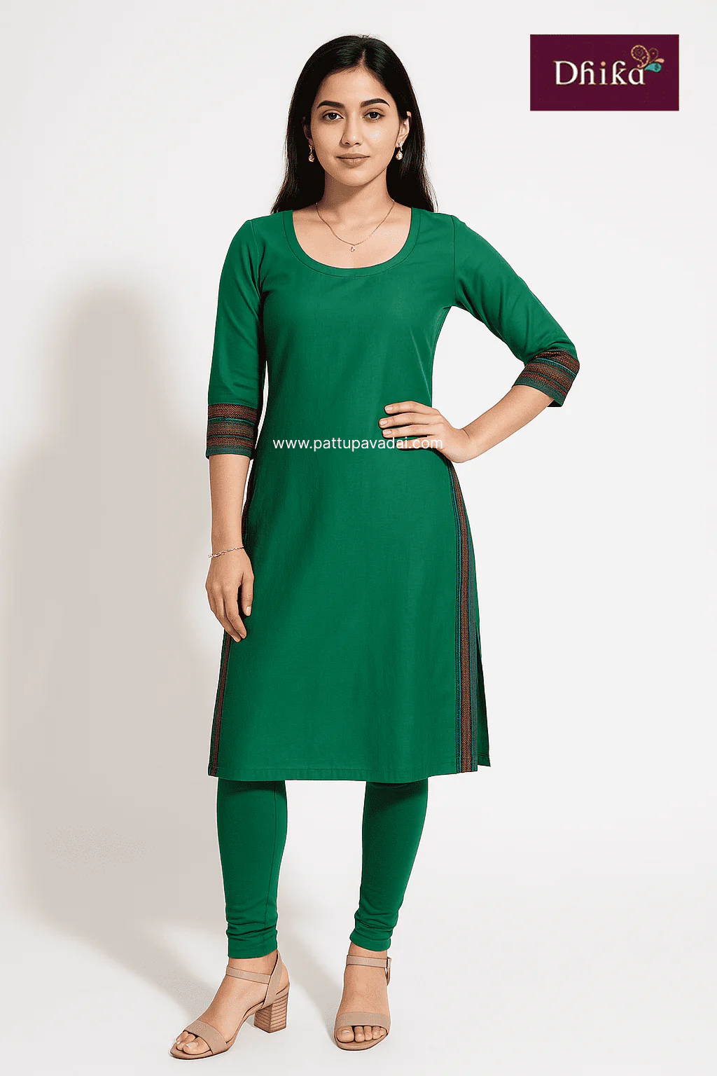 Buy Chettinad Cotton Sea Green Kurti Online  – Soft & daily wear kurthi for Women