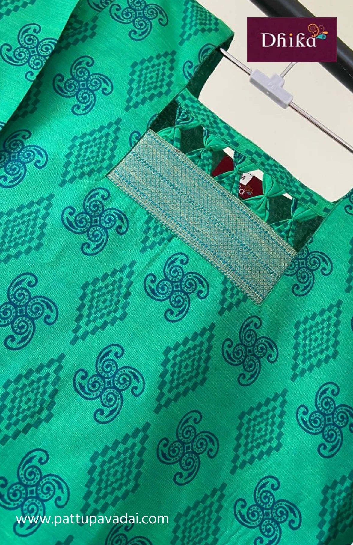 Green Pure Printed Cotton Kurti for Women with Lining – Daily & Office Wear - Image 3