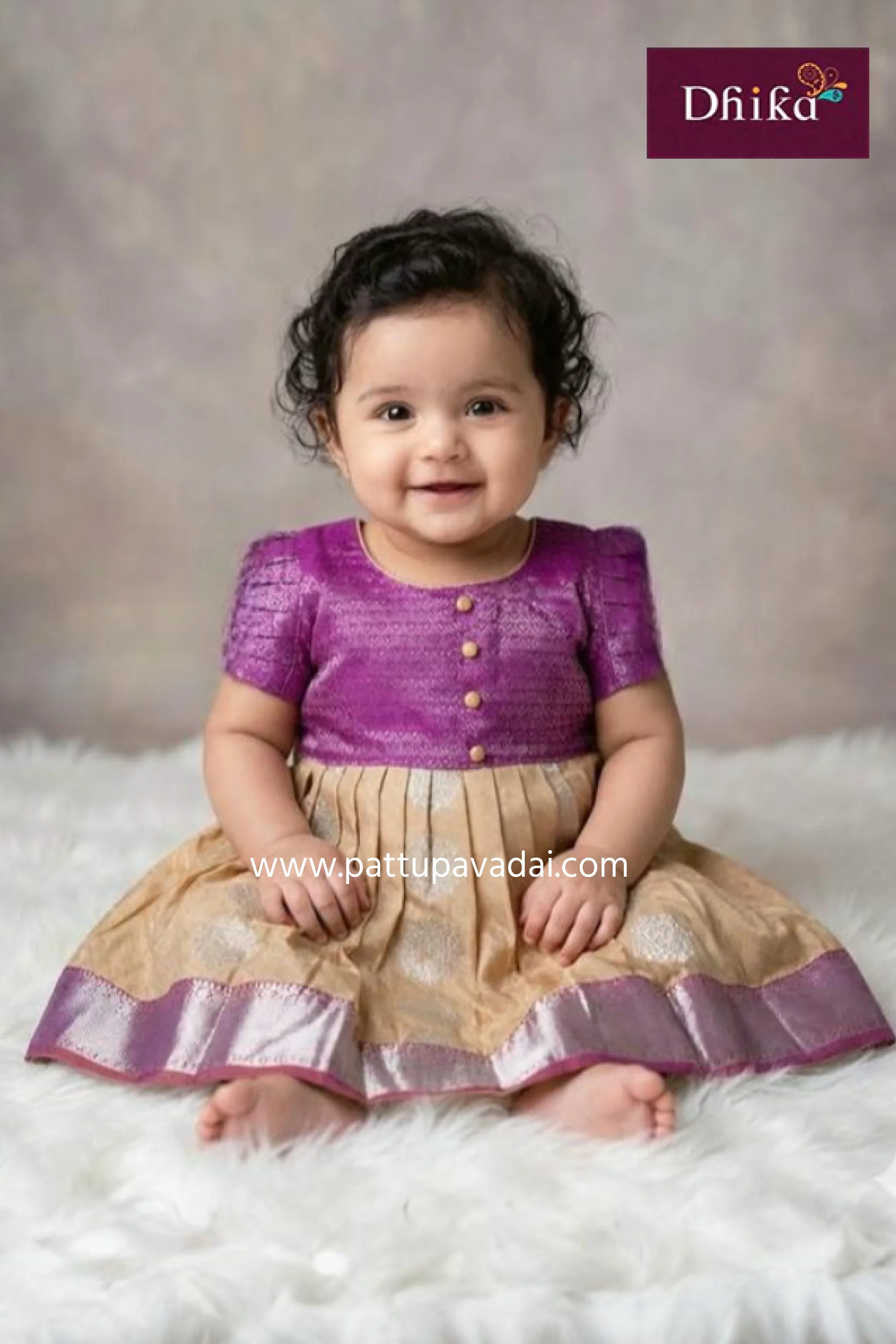 Kids Silk Frock Pink & Sandal – Elegant Festive Wear Dress