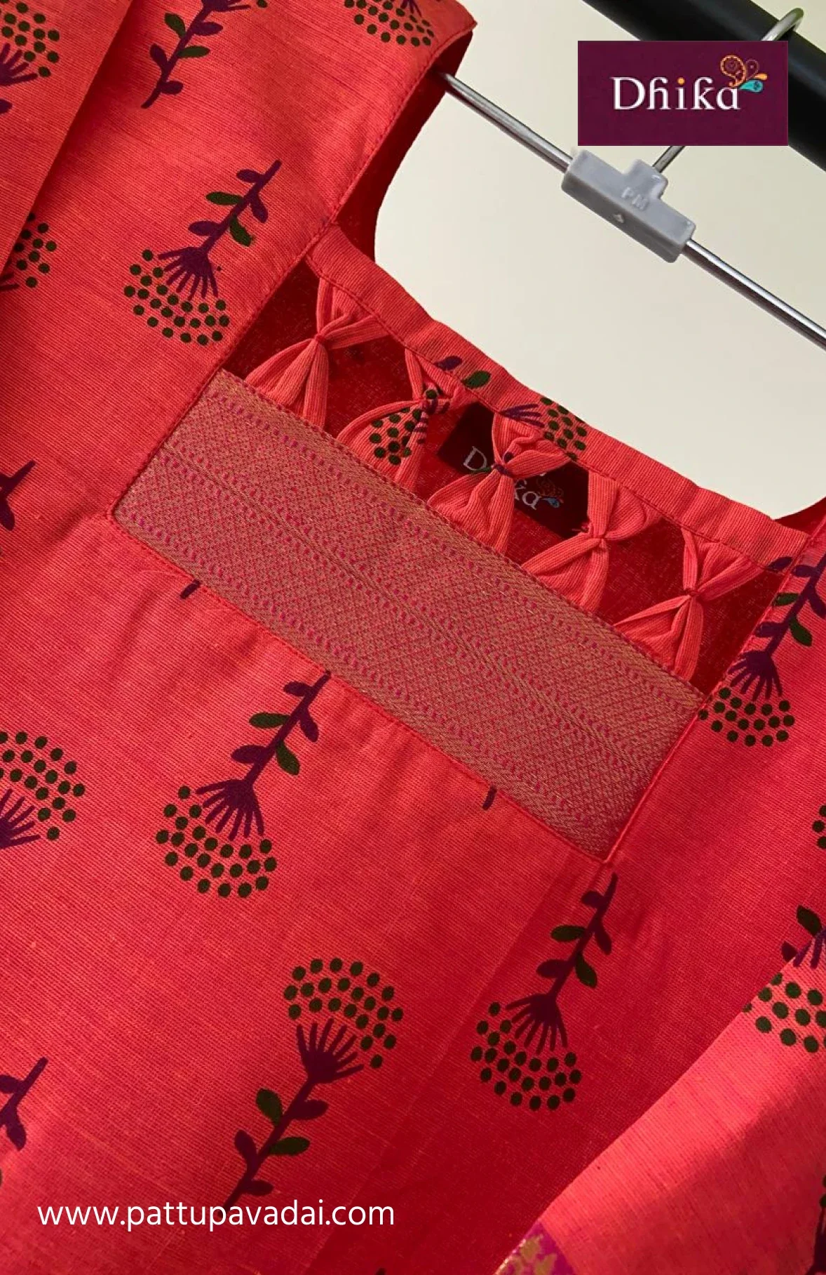 Pink Pure Printed Cotton Kurti for Women with Lining – Comfortable Daily Wear - Image 3